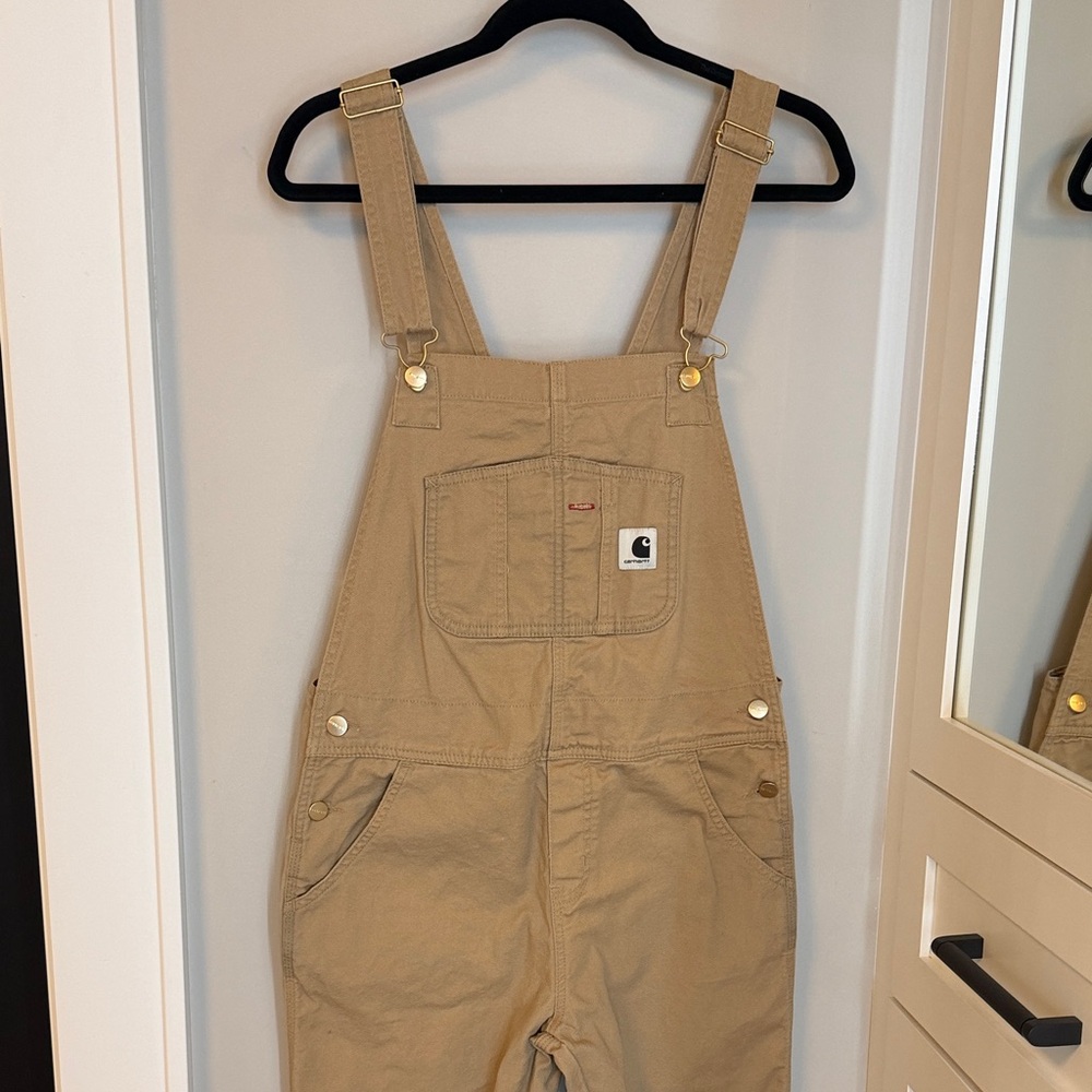 Carhartt Women's Tan Duck Canvas Bib Overalls